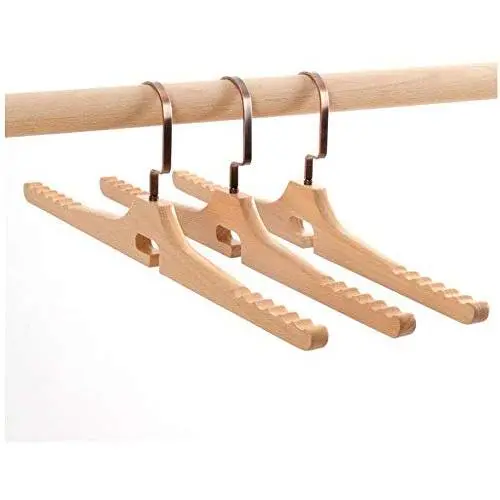 DNJKSA 5 Pcs 48cm Adult Solid Wood Trousers Rack Solid Wood Multifunctional Clothes Hanger for The Household Non-Slip Trousers Clips DNJKSA 5 Pcs 48cm Adult Solid Wood Trousers Rack Solid Wood Multifunctional Clothes Hanger for The Household Non-Slip Trousers Clips