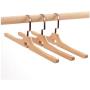 DNJKSA 5 Pcs 48cm Adult Solid Wood Trousers Rack Solid Wood Multifunctional Clothes Hanger for The Household Non-Slip Trousers Clips