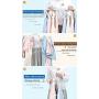 Uigerl in 1 Multifunctional Clothes Hanger 360°Rotating Shoulder Antiskid Dry and Wet Dual-use Folding Hanger (White)