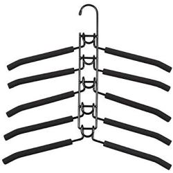 2pcs 5 in 1 Multi-Layer Clothes Hangers Space-Saving Multiple Non-Slip Hanger for Wardrobe can