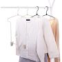 3PCS Outfit Hanger Adult Clothes Hanger Space Saving with Non-Marking Clip Metal Hanger Closet Organizer (3PCS,Beige)