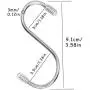 FymuSing 10pcs Sliver S Hooks Heavy Duty, 3.5 inch Metal Steel S Shaped Hook Hanger for Hanging Pans Pots Plants Bags Towels Kitchen FymuSing 10pcs Sliver S Hooks Heavy Duty, 3.5 inch Metal Steel S Shaped Hook Hanger for Hanging Pans Pots Plants Bags Towels Kitchen