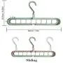 Magic Clothes Hanger, Hanger Slip Rotation, Sliding Folding Hanger, Hanger Space-Saving Storage Closet with Adult/Child Standard Plastic Hanger Hole 9