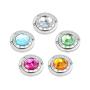 Tanice Foldable Purse Hooks 10pcs Crystal Table Folding Bag Purse Handbag Umbrella Hook Hanger Holder Weding Birthday Gift