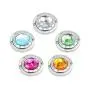 Tanice Foldable Purse Hooks 10pcs Crystal Table Folding Bag Purse Handbag Umbrella Hook Hanger Holder Weding Birthday Gift
