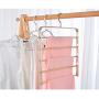 5 Layers Metal Clothes Hanger Tie Belt Storage Rack Scarf Ties Hanger Hook Belt Tie Scarf Organizer Holder Pants Drying Rack Wraps Shawl Hanger Closet Organizer Hanging Wardrobe Storage Supplies