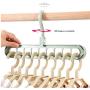 10pcs Random Color Multi-Port Support Circle Clothes Hanger Clothes Drying Racks Multifunction Plastic Scarf Clothes Hanger Hangers Storage Rack