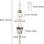 Macrame Double Plant Hanger Indoor Outdoor Hanging Planter Pot holder Cotton Rope 4 Legs 62 Inch(2 Pack)