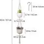 Macrame Double Plant Hanger Indoor Outdoor Hanging Planter Pot holder Cotton Rope 4 Legs 62 Inch(2 Pack) Macrame Double Plant Hanger Indoor Outdoor Hanging Planter Pot holder Cotton Rope 4 Legs 62 Inch(2 Pack)