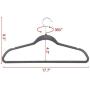 Yaheetech Thin Non Slip Velvet Clothes Hangers,Strong and Durable Hold Up to 10 Lbs- Pack of 100,Gray