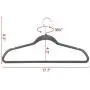 Yaheetech Thin Non Slip Velvet Clothes Hangers,Strong and Durable Hold Up to 10 Lbs- Pack of 100,Gray