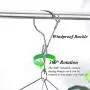 Qualsen Folding Hanging Clothes Drying Rack Stainless Steel with 52 Clips for Drying Socks, Baby Clothes, Cloth Diapers, Bras, Towel, Underwear, Hat, Scarf (Rectangle,1 Pack)