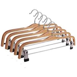 Inveroo 5pcs 37cm Hangers with Clips Use for Skirt Clothes Hanger Pants Hangers Anti-Skid Hooks