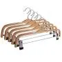 Inveroo 5pcs 37cm Hangers with Clips Use for Skirt Clothes Hanger Pants Hangers Anti-Skid Hooks