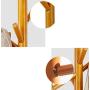 MOJ-YJ Floor Standing Coat Rack Clothes Hat Stand Hanger Hooks Simple Creaive Rod Wood, 60175cm (Color : Log Color)