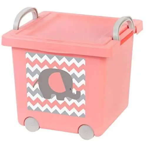 IRIS Baby Toy Storage Box, Pink IRIS Baby Toy Storage Box, Pink