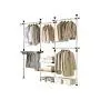 PRINCE HANGER, Deluxe Pants & Shelf Hanger, Holds 60kg(132LB) per horizontal bar, Heavy Duty, 32mm Vertical pole, Clothing Rack, Clothes Organizer, Pants Hanger, PHUS-0052