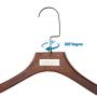 Vivi&Stitch - Coat Hangers Wooden, 4 Pack Walnut Hangers, Wood Suit Hanger with Wide Shoulder, High-Grade, 360° Swivel Hook, Heavy Duty Clothes Hangers for Suits, Jacket with Swivel Hook