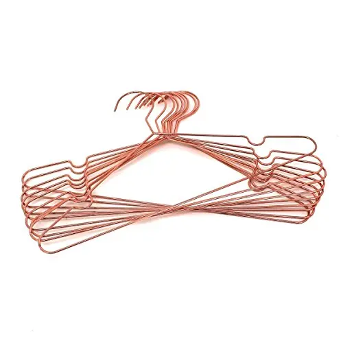 Koobay Top 17" Rose Copper Gold Shiny Steel Wire Clothes Hanger Non Slip Shoulders for Shirts,Coat,Slacks Storage & Display (10) Koobay Top 17" Rose Copper Gold Shiny Steel Wire Clothes Hanger Non Slip Shoulders for Shirts,Coat,Slacks Storage & Display (10)