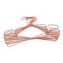 Koobay Top 17" Rose Copper Gold Shiny Steel Wire Clothes Hanger Non Slip Shoulders for Shirts,Coat,Slacks Storage & Display (10)