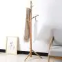 Wood Coat Rack Free Standing, Modern Living Room Bedroom Entryway Multifunction Decorative Coat Hanger Clothes Rail, Coat Hooks for Hanging Clothes Jacket Robes (Color : A)