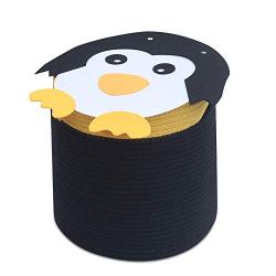 Co Storage Toy Boxes with lid Animal Toy Basket Kids Toy Storage (Penguin)