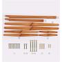 TD Racks Simple Bedroom Coat Rack Solid Wood Hangers Landing Clothes Rack Household Simple Bag Rack (Color : Brown)