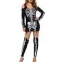 charmsamx Womens Halloween Punk Skeleton Skull Printed Dress Autumn Casual Cold Shoulder Long Sleeve Tunic Top with Skull Bone Long Arm Warmer Jumpsuit for Halloween Costume Party charmsamx Womens Halloween Punk Skeleton Skull Printed Dress Autumn Casual Cold Shoulder Long Sleeve Tunic Top with Skull Bone Long Arm Warmer Jumpsuit for Halloween Costume Party
