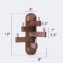 YI KUI Wall Shelves Wall Mounted Swivel Coat Rack 5 Hooks Rail Multi Foldable Arms Solid Oak Wood Towel Key Rack Clothes Hangers for Bathroom Entryway Bedroom Office Kitchen-Walnut Wood