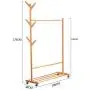 Tree racks and coat racks, Living room hangers, Bamboo floor clothes racks bedroom mobile storage rack-D