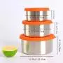 Stainless Steel Bento Boxes Sandwich Food Storage Containers Metal Bento Lunch Boxes For Adults BPA Free Stackable Snack Bento Boxes For Kids Set Of 3