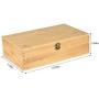 Muti-purpose Tea Storage Box, 100% Bamboo 16 Grid Adjustable Tea Bag Holder Organizer with Latching Lid, Detachable Partition, Perfect for Tea Lovers, Natural Color(7.48&quotX12.48&quotX3.54")