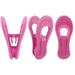 Kadiss Hanger Clips 30 Pack, Multi-Purpose Hanger Clips for Hangers, Hot Pink Finger Clips for Plastic Clothes Hangers, Pants Hangers Clips