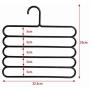 5PC Random Color 5 Layers Non-Slip Multi Functional Clothes Hangers Pants Storage Hangers Cloth Rack Scarf Tie Rack Space Saving Organizer