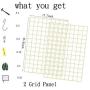 BULYZER Grid Wire Panel Board,Wall Picture Decoration for Room Clip Photo Holder Photograph Mat Hanging Art Display Frames Desk Storage Organizer,25.6 x 17.7‘’（2Pack） (Gold)