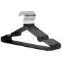 Metal Hanger Non-Slip Suit Coat Hangers Chrome and Black Friction, Suit Hangers, Pants Hangers, Metal Clothes Hanger with Rubber Coating, 16 Inches Wide, Set of 20 (Black) Metal Hanger Non-Slip Suit Coat Hangers Chrome and Black Friction, Suit Hangers, Pants Hangers, Metal Clothes Hanger with Rubber Coating, 16 Inches Wide, Set of 20 (Black)