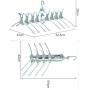 EvaroFly Multipurpose Magic Stretch Folding Hanger, Save Space Storage Clothes Hanger, Household Travel Camping -White 52.5x42x29cm