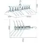 EvaroFly Multipurpose Magic Stretch Folding Hanger, Save Space Storage Clothes Hanger, Household Travel Camping -White 52.5x42x29cm