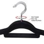 Enjoypark 50 X Quality Velvet Hangers Non Slip Clothes Hangers Coat Rack Dress Hanger,Black