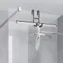 Simtive Shower Door Hooks (2-Pack), Towel Hooks for Bathroom Frameless Glass Shower Door, Shower Squeegee Hooks, Black