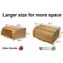 Large bread boxes bread basket wooden boxes storage boxes kitchen counter organizer wooden storage boxes bread storage. roll top breadbox. bread boxes for kitchen countertop. Bamboo wooden boxes. (Natural) Large bread boxes bread basket wooden boxes storage boxes kitchen counter organizer wooden storage boxes bread storage. roll top breadbox. bread boxes for kitchen countertop. Bamboo wooden boxes. (Natural)