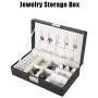 Cimenn Jewelry Box, Elegant PU Leather Solid Color Case Storage Organizer for Women Girls(Black) Cimenn Jewelry Box, Elegant PU Leather Solid Color Case Storage Organizer for Women Girls(Black)