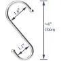 RE-Style S Hooks Kitchen Pot Racks- Hooks 4 inch, Metal+Chrome hook hanger clothes storage rack, Hangers for Kitchen, Bathroom, Garage. Heavy Duty S Shaped 10 Pack