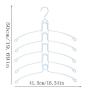 HJYPYJ Magic Hanger,Household Iron Folding Hanger,Multi-Layer Storage Space-Saving Organizer Hangers, Durable/White / 6 pcs