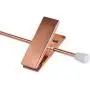 Amber Home Add-On Shiny Rose Copper Gold Metal Clothes Pant Skirt Slack Hangers Clothing Hangers with 2-Adjustable Clips (12 Pack)