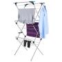 Minky Homecare 3 Tier Plus Drying Rack, 49, Silver