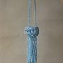 Little boys room decor. Mini air plant hanger. Macrame home decor. Blue plant holder for nursery