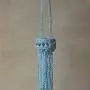 Little boys room decor. Mini air plant hanger. Macrame home decor. Blue plant holder for nursery