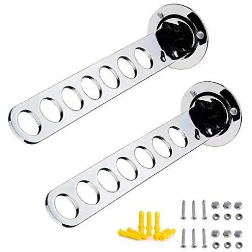 omlopp Folding Wall Mounted Clothes Hanger Clothes Hook with Swing Arm Holder Closet Storage Organizer 2 Pack