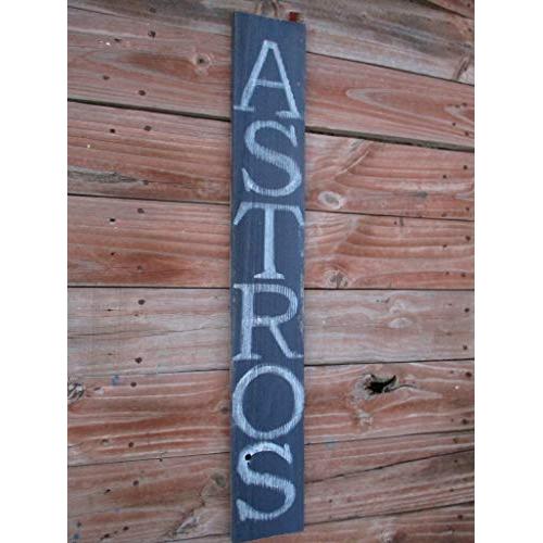 Vintage look HOUSTON ASTROS LARGE DOOR SIGN BASEBALL antique style weathered wood sign jute hanger
